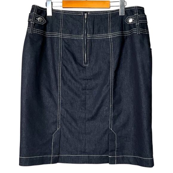 NYCC Cotton Blend Denim Mini Skirt with Stretch Front Pockets US Sz 14 - Picture 4 of 8